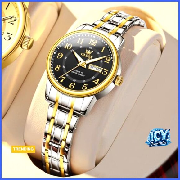 Stainless Steel Dress Watch with Date Waterproof Quartz Movement main image 6